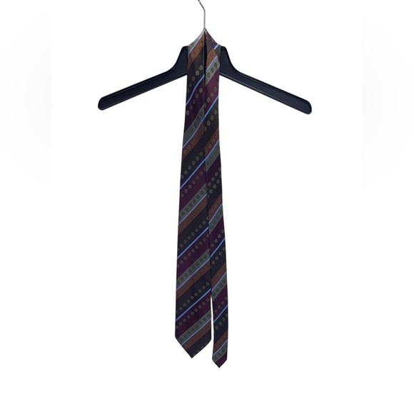BCBG ll acttitude . Elegant Purple and Brown Silk Tie - Picture 1 of 2